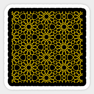 Yellow Moroccan Mosaic, Moroccan Art Sticker